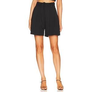 Shona Joy Sara Belted Tailored Short in Black - 2 - Black